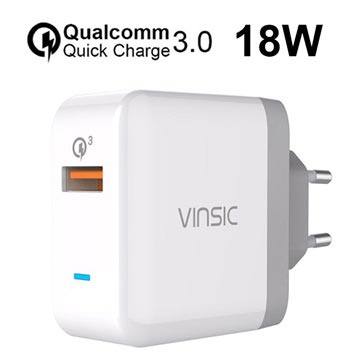 Chargeur Secteur Qualcomm Quick Charge 3.0 USB Vinsic VSCW113 - 18W