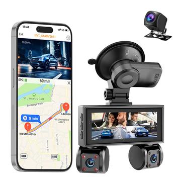 W3 4-Channel WiFi Dash Cam - Caméras avant et arrière 2K