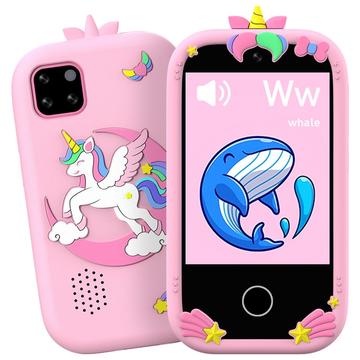 W5 Jouet intelligent pour enfants avec jeux, appareil photo, enregistreur vidéo, carte mémoire de 32 Go - Rose / Uniqorn