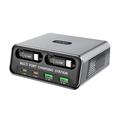 Station de recharge de bureau WLX-60C GaN avec 2 câbles USB-C rétractables