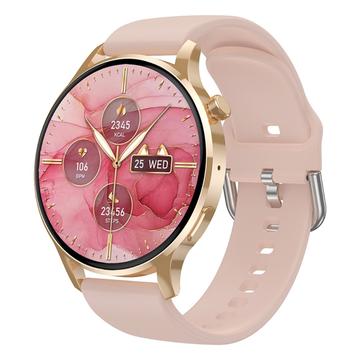 Watch3 pro 1.3" AMOLED Smart Watch avec boîtier métallique Bluetooth Call Women Health Bracelet with Heart Rate Monitoring - Gold