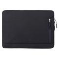 Pochette élégante et résistante à l'eau pour ordinateur portable en Oxford avec pochette latérale - 15.6" - Noir