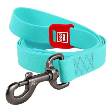 Laisse pour chien étanche phosphorescente Waudog - 20mm, 183cm - Turquoise