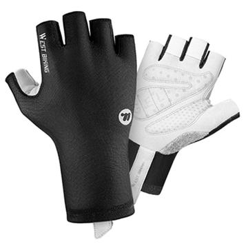 West Biking YP0211265 Gants de cyclisme demi-doigts Shock-Absorb - M - Noir
