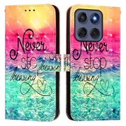 Étui Portefeuille Motorola Edge 60/60 Fusion - Série Wonder - N'arrêtez jamais de rêver