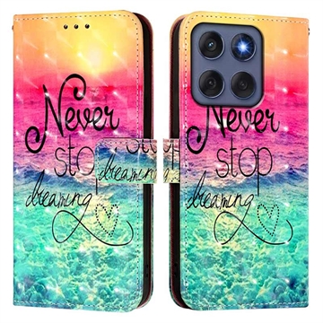 Étui Portefeuille Motorola Edge 60/60 Fusion - Série Wonder - N\'arrêtez jamais de rêver