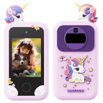 X11 Jouet d\'apprentissage pour enfants avec appareil photo et jeux - Cheval violet