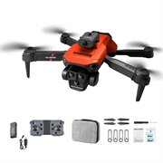 XKJ K6 MAX 3-Camera Obstacle Avoidance Drone HD Aerial Photography Folding Quadcopter RC Aircraft with Single Battery - Orange