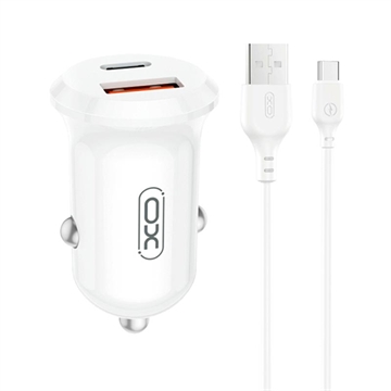 Chargeur de voiture à double port XO CC69 30W avec câble USB-C
