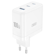 Chargeur mural XO CE35 100W PD - 2x USB-C & USB-A - Blanc