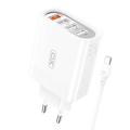 Chargeur mural 4 ports XO L110 avec câble USB-C - 18W - Blanc