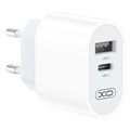 Chargeur Rapide à Double Port XO L97 - USB-A, USB-C - Blanc