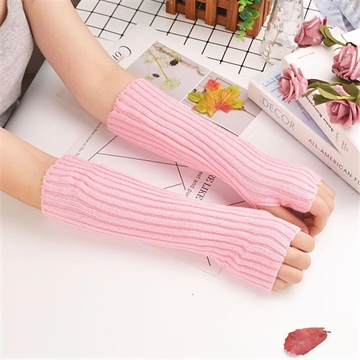 XT-0016 Gants d\'hiver sans doigts - 30cm - Rose