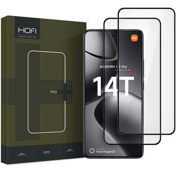 Protecteur d’Écran Xiaomi 14T/14T Pro en Verre Trempé - Hofi Premium Pro+ - 2 Pièces - Bord Noir