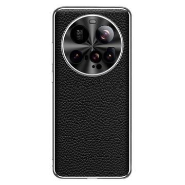 Coque Xiaomi 15 en TPU recouvert de cuir - Noire