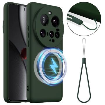 Coque Xiaomi 15 Ultra en Silicone Liquide - Compatible MagSafe - Vert Foncé