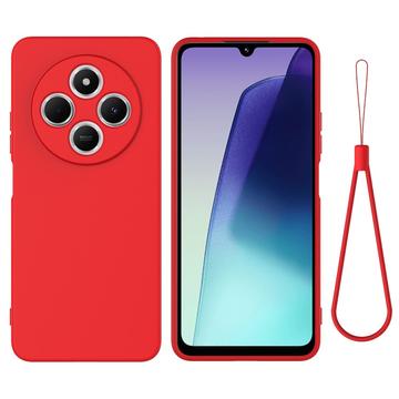 Coque Xiaomi 15 Ultra en silicone liquide avec dragonne - Rouge