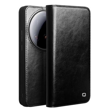 Etui Portefeuille Xiaomi 15 Ultra en Cuir Qialino Classic - Noir