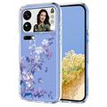 Coque Xiaomi 17 Pro Max en TPU à motif floral - Violete