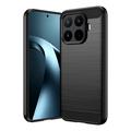 Coque Xiaomi 17T Pro en TPU Brossé - Fibre de Carbone