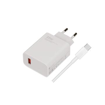 Xiaomi Chargeur de voyage 33W avec câble USB-C MDY-11-EZ - Vrac - Blanc