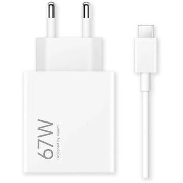 Chargeur Xiaomi HyperCharge Combo 67W avec câble USB-C - Blanc