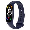 Xiaomi Mi Band 5/6/7 Bandeau en silicone mat - Bleu foncé