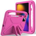 Coque Xiaomi Pad 7/7 Pro/8/8 Pro/Poco Pad X1 Antichoc Portative pour Enfants - Rose Vif