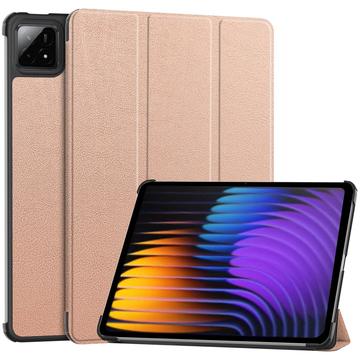 Étui à Rabat Smart Xiaomi Pad 7/7 Pro - Série Tri-Fold - Rose Doré
