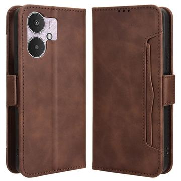 Étui Portefeuille Xiaomi Poco M6/Redmi 13R - Série Cardholder - Marron