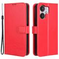 Étui Portefeuille Xiaomi Redmi 13C 5G/Poco M6 avec Fermeture Magnétique - Rouge