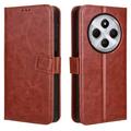Etui portefeuille Xiaomi Redmi 14C/14R/Poco C75 avec fermeture magnétique - Marron