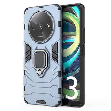Coque Hybride Xiaomi Redmi A3 avec Support Bague - Bleue