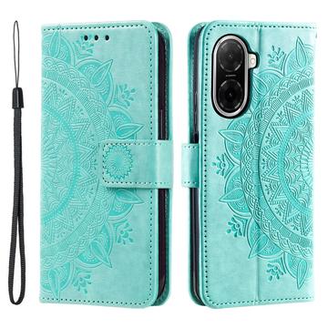 Étui Portefeuille Xiaomi Redmi A5 4G/Poco C71 Mandala Série - Vert