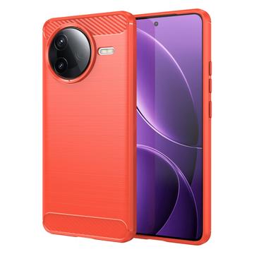 Coque Xiaomi Redmi K80 en TPU Brossé - Fibre de Carbone