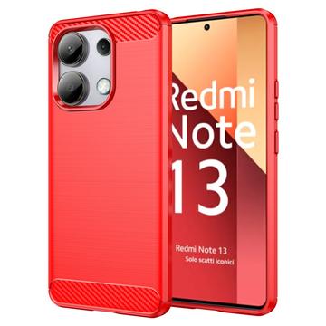 Coque Xiaomi Redmi Note 13 4G en TPU Brossé - Fibre de Carbone