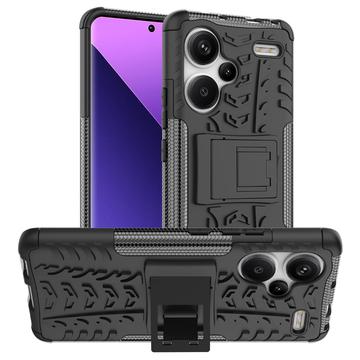 Coque Hybride Xiaomi Redmi Note 13 Pro+ Antidérapante avec Béquille - Noire