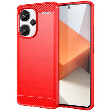 Coque Xiaomi Redmi Note 13 Pro+ en TPU Brossé - Fibre de Carbone