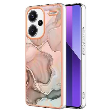 Coque Xiaomi Redmi Note 13 Pro+ en TPU Marble Pattern Galvanisé IMD - Rose