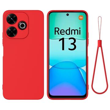 Coque Xiaomi Redmi Note 13R/Redmi 13/Poco M6 4G en Silicone Liquide - Rouge