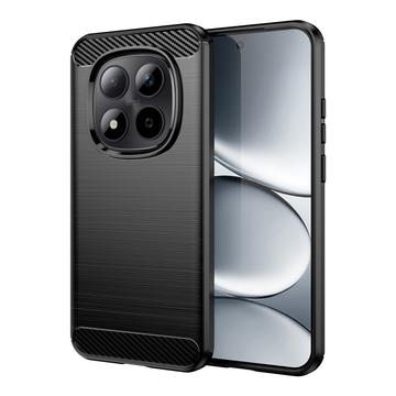Coque Xiaomi Redmi Note 15 Pro 5G en TPU Brossé - Fibre de Carbone - Noire