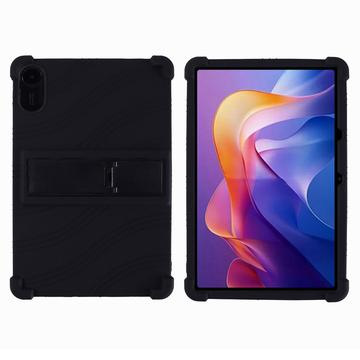 Étui en silicone Xiaomi Redmi Pad 2 avec béquille - Noir