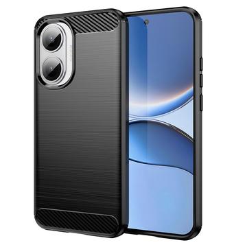 Coque Xiaomi Redmi Turbo 4 Pro en TPU Brossé - Fibre de Carbone - Noire