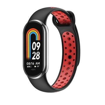 Xiaomi Smart Band 8/9 Beline Design Bracelet silicone - Rouge / Noir