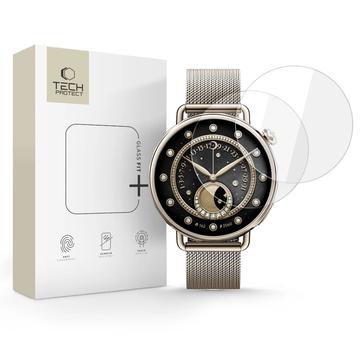 Protecteur d\'écran en verre trempé Xiaomi Watch S4 Tech-Protect Glass Fit+ - 41mm - 2 Pcs. - Clair