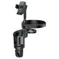 Yesido C274 Porte-gobelet de voiture multifonctionnel 4-en-1 - 4.7"-7.2" - Noir