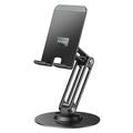 Yesido C300 Support de bureau en alliage d'aluminium pour téléphone et tablette - Noir
