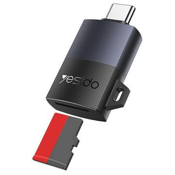 Yesido GS37 USB-C TF Lecteur de cartes avec cordon - Adaptateur OTG Plug-and-Play 480 Mbps