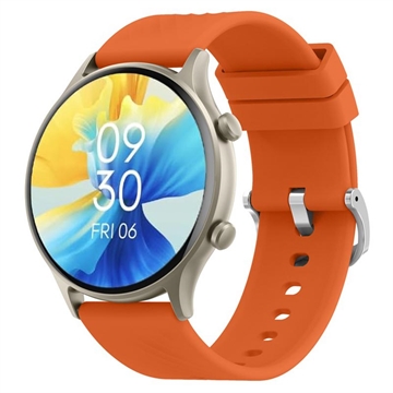 ZL73J Montre intelligente de surveillance de la santé avec appel Bluetooth - 1.39" - Orange