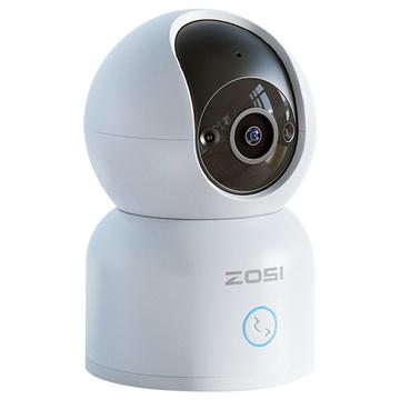 Zosi C518 Caméra de surveillance Wi-Fi d\'intérieur 3MP HD - Blanc